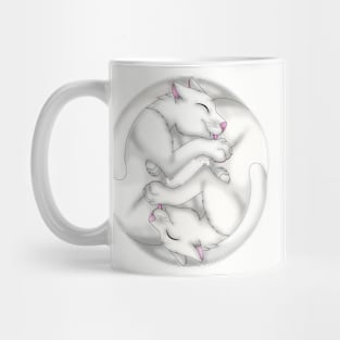 Yin-Yang Cats: White Mug